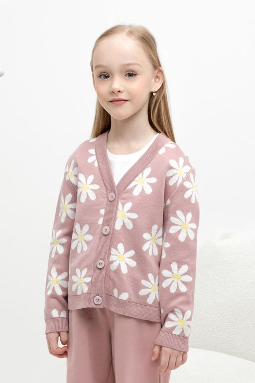 КВ 30150/пудрово-розовый кардиган д/дев яс