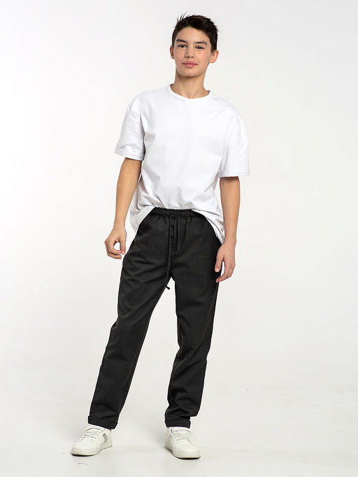 Серые школьные брюки для мальчика Инфанта, модель 0916  фото 3