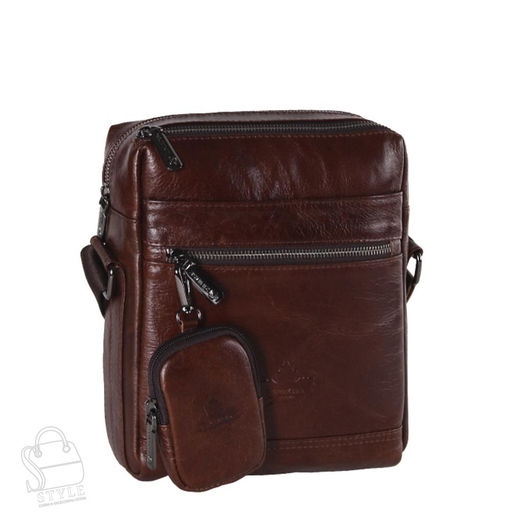 Сумка мужская кожаная 6881-2Z brown Zinimxs в Новосибирске