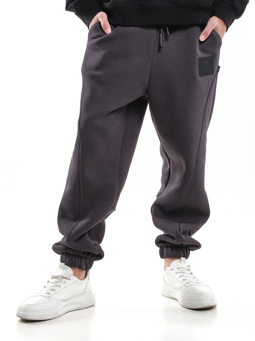 Брюки с шевроном для мальчика штаны спортивные 22-7683 светлый графит - Mini maxi фото 30