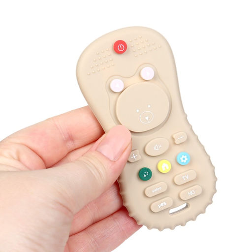 Прорезыватель Крошка Я «Пульт», 10 см, бежевый