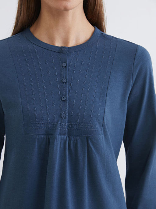 Bisiklet Yaka Nak??l? Bluz