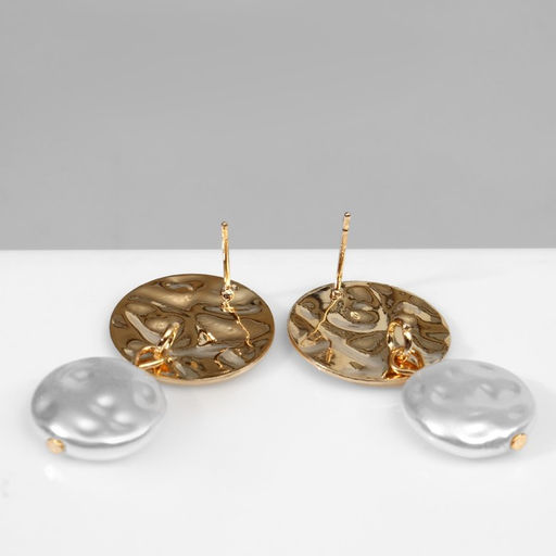 Серьги с жемчугом Нефаз, цвет белый в золоте - Queen fair фото 2