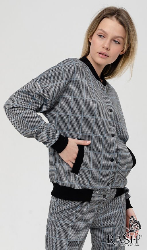 Бомбер "Лидс" серо-голубой Цвет:как на фото