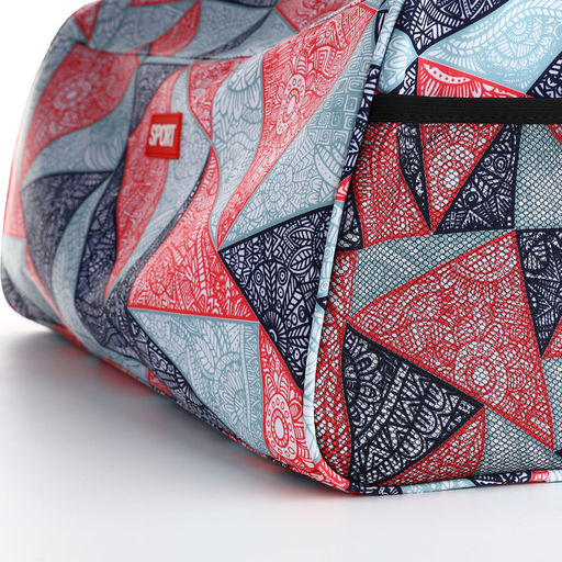 Сумка спортивная на молнии TEXTURA, боковой карман-сетка, регулируемый ремень, средний размер, красная