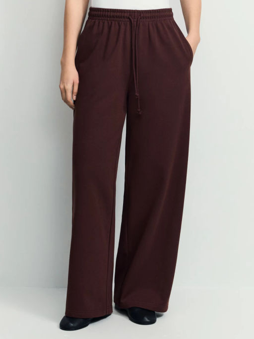 Базовые широкие брюки из хлопка / Zarina фото 2