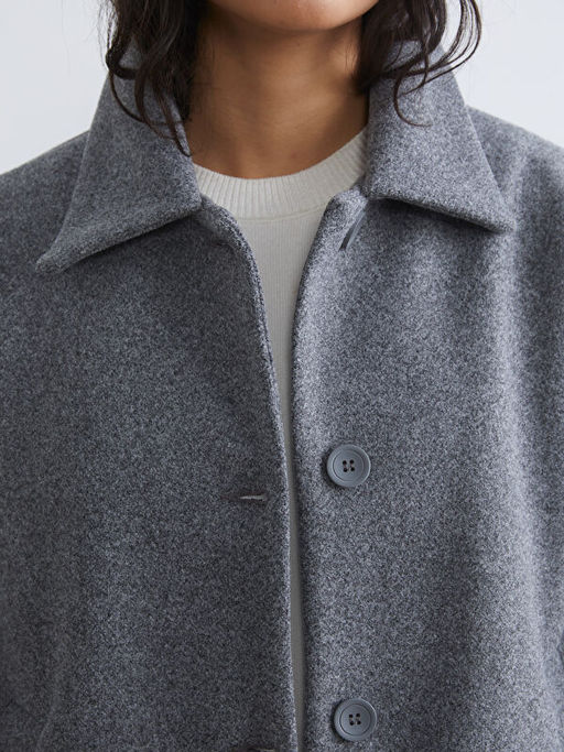 Пальто Oversize женское с отложным воротником