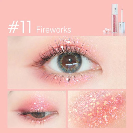 ZEESEA Тени для век кремовые Glitter Liquid eye shadow тон 11, 2.8 г  фото 3