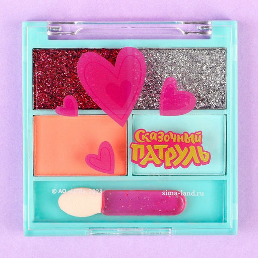 Цена за 2 шт. Тени для век детские, 4 цвета «Подружки», Сказочный патруль, МИКС