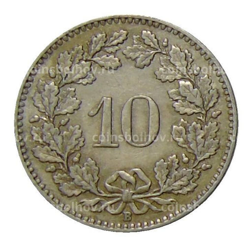 Монета 10 раппенов 1926 года Швейцария