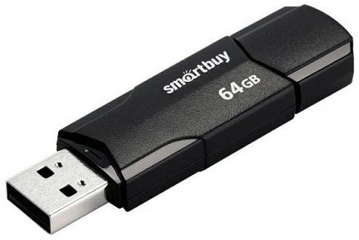 Флеш-накопитель 64Гб "Smartbuy CLUE" Black (SB64GBCLU-K)