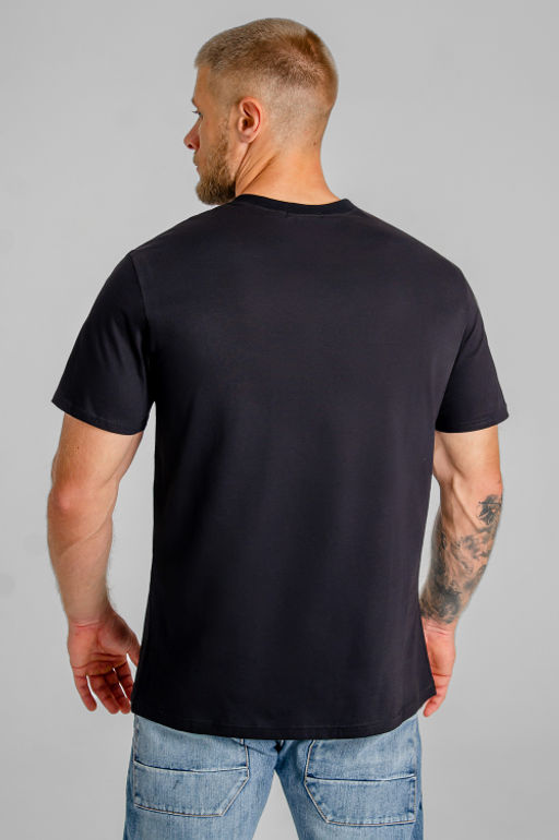 Арт. 67114/8 Футболка  мужская однотонная с лайкрой 48-58 (6 шт) Цвет:черный