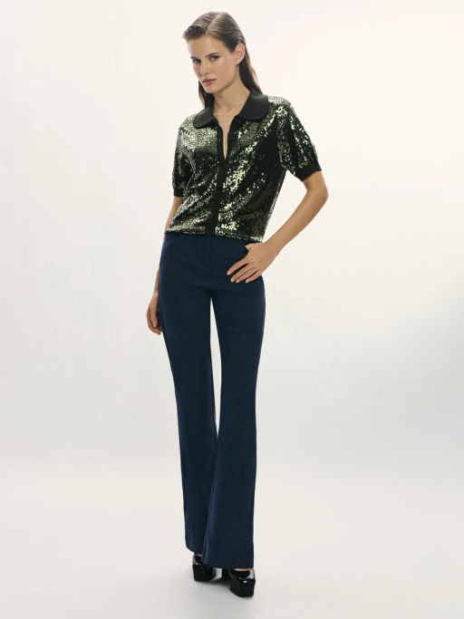 Брюки клеш с денимным эффектом / Zarina