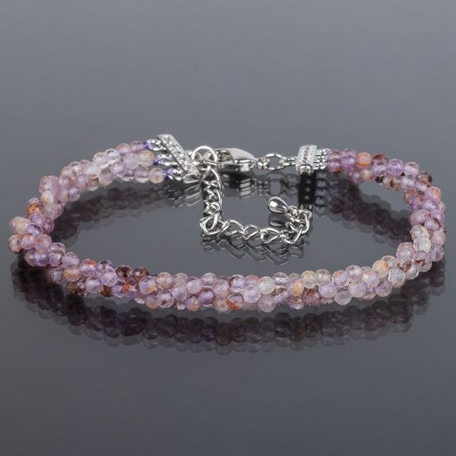 Браслет тройной из Ауралита "Канадский Аметист" 18 см +