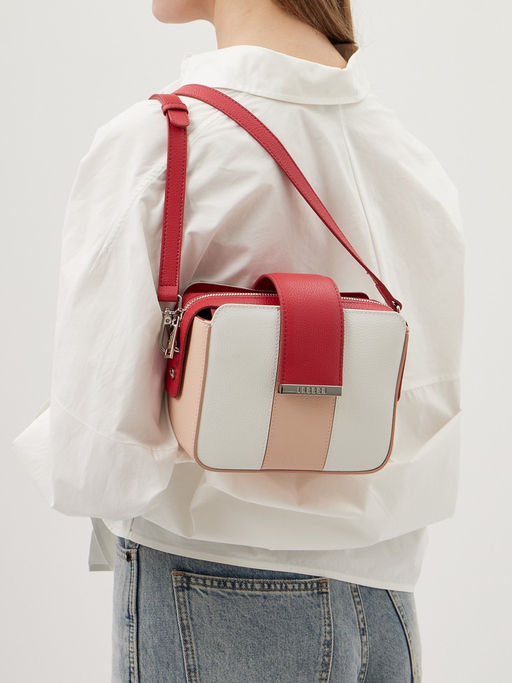 Сумка Labbra L-15329MP white/l.pink/hibiscus
