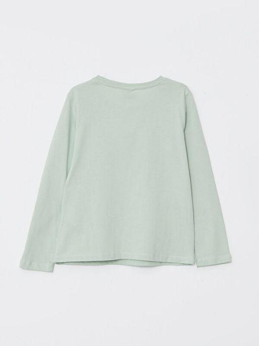 Bisiklet Yaka Nak??l? Uzun Kollu K?z ?ocuk Ti??rt - Waikiki фото 2