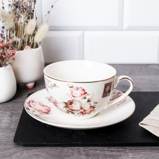 Чайная пара 2 предмета 270 мл / 8779C# / Чайная роза в подарочной упаковке - ГалеонТрейд фото 2