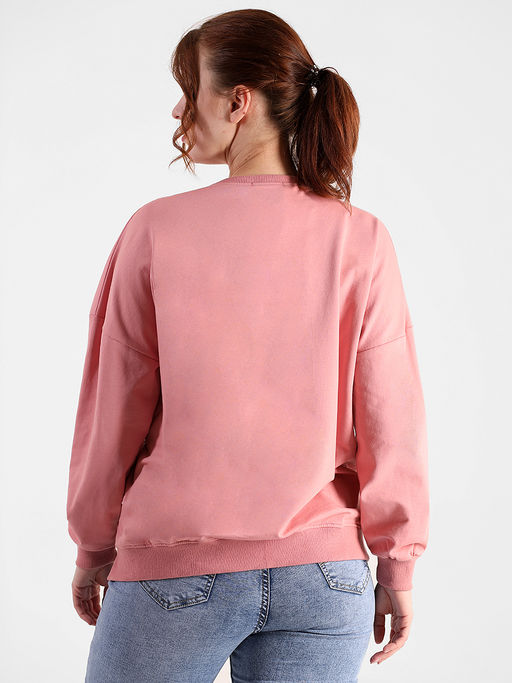 Свитшот цвета пудра женский турецкий - Almond фото 6