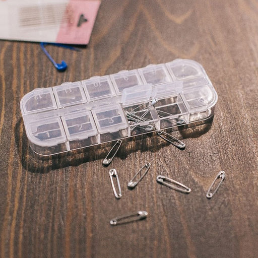 Булавки английские, 22 мм, 2000 шт., цвет серебряный