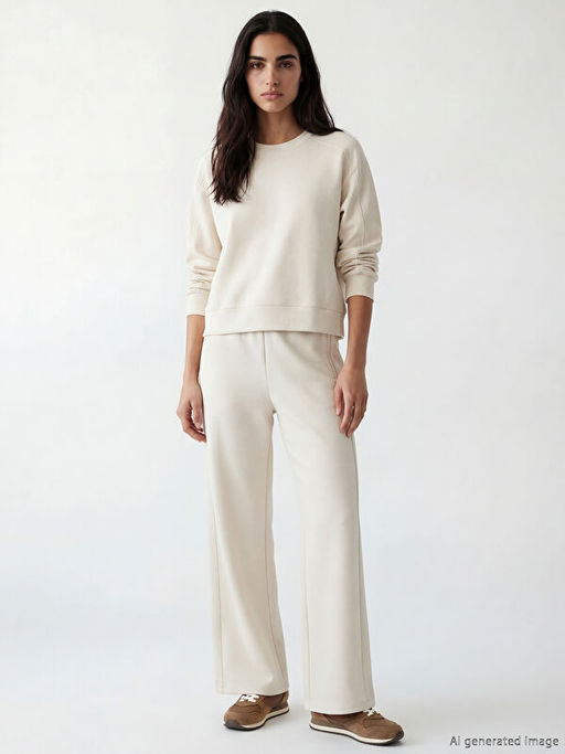 Bisiklet Yaka Oversize Kad?n Sweatshirt