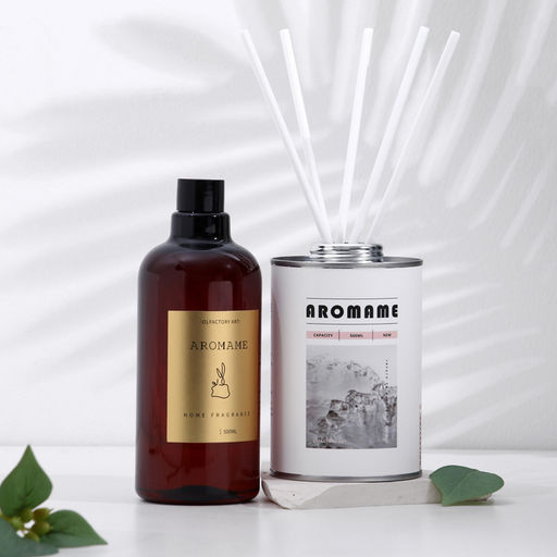 Набор диффузор ароматический Aromame, слива, амбра, кожа, табак, 500 мл, круглая банка - Simaland фото 3