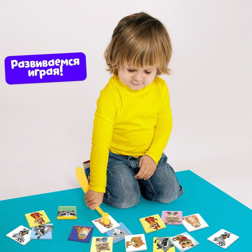 Настольная игра на реакцию и внимание Весёлые молоточки, котики-енотики - Лас играс kids фото 12