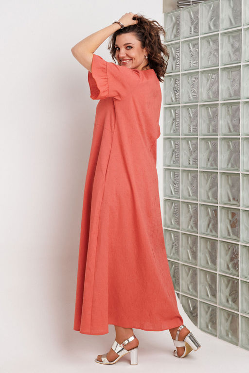 Платье BegiModa 1066 коралл  фото 6