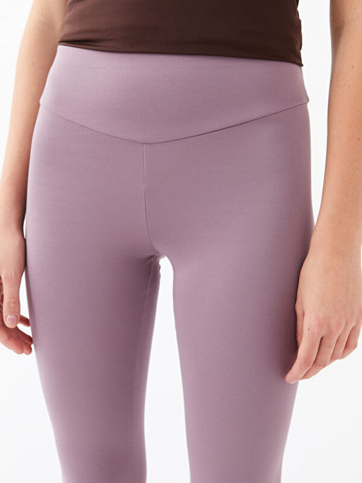 Kad?n Beli Lastikli D?z Spor Tayt