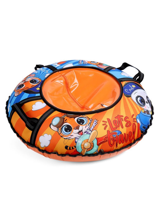 Тюбинг – ватрушка Travel, диаметр чехла 83 см, разноцветная