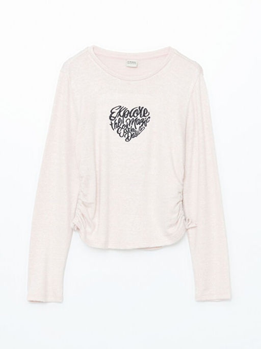 Bisiklet Yaka K?z ?ocuk Ti??rt