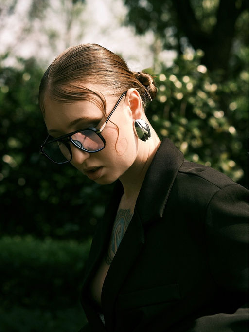 Серьги металл Тюльпан цветок, цвет серебро - Qf фото 5