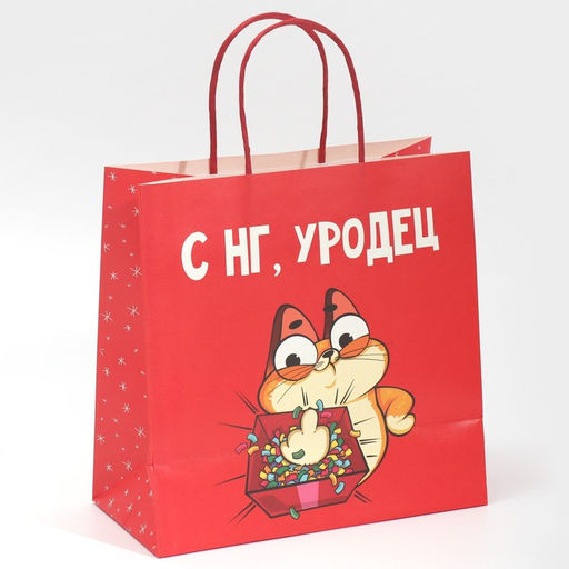 Пакет подарочный Уродец, 22 22 11 см - Дарите счастье фото 3