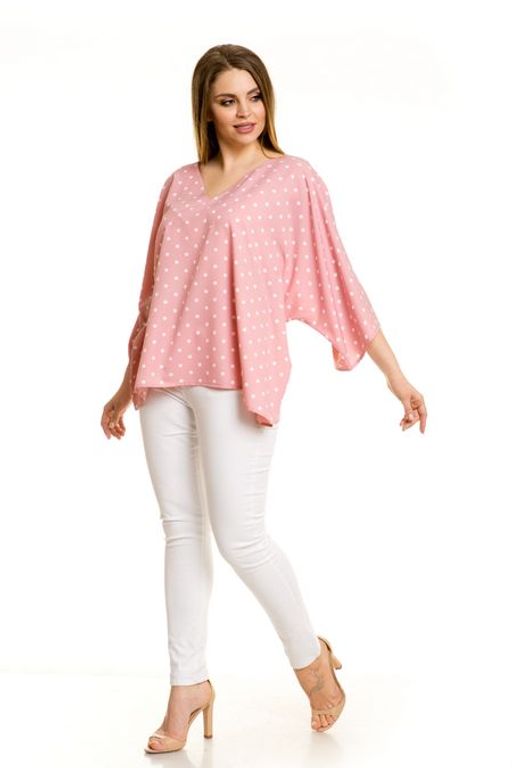 Блузка 864 горох на розовом - Novita фото 2