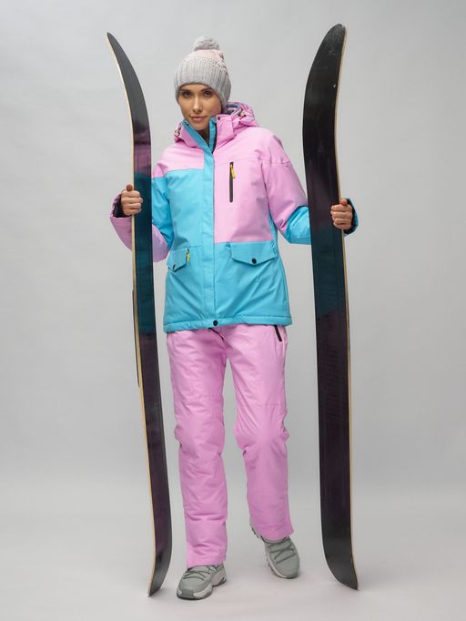 Горнолыжный костюм женский фиолетового цвета 02302F - Chunmai фото 3