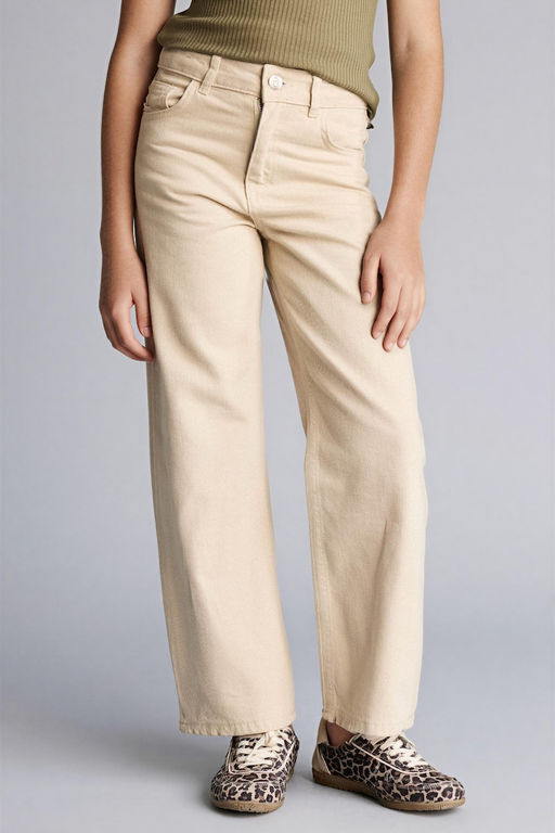 %100 Pamuk 90s W_de Leg Gabardin Pantolon K_z _ocuk - Defacto фото 3