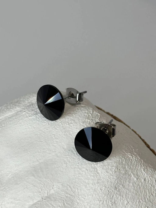 Серьги-гвоздики PR0506 черный - Mini maxi фото 5