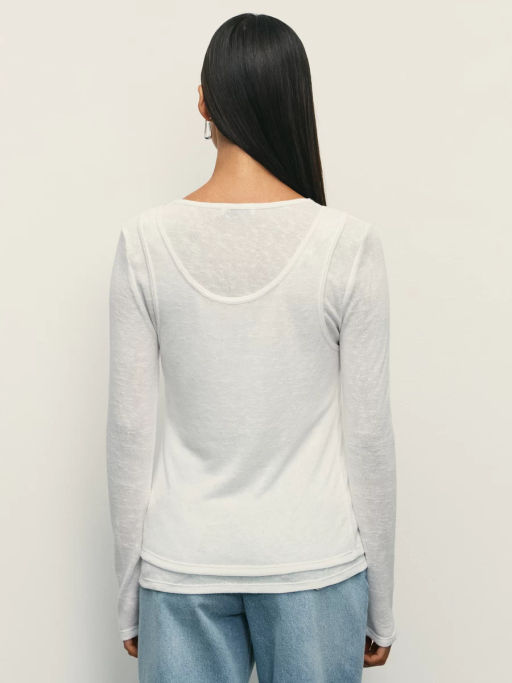 Двухслойный лонгслив с майкой / Zarina  фото 4