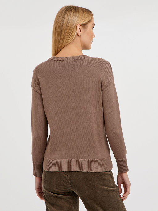 джемпер женский хлопковый с объёмным узором - Glenfield фото 5