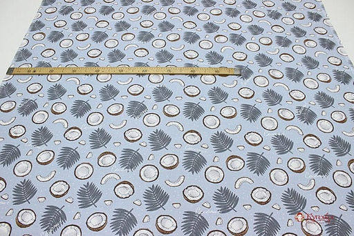 Рогожка Кокосовый рай цв.пыльно-голубой, ш.1.5м, хлопок-100%,160гр/м.кв - Купава фото 3