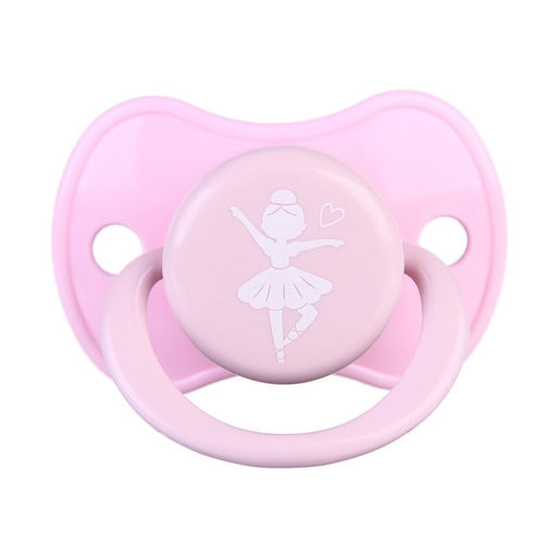 Соска - пустышка латексная классическая Крошка Я «Балерина», от 3 мес., розовый