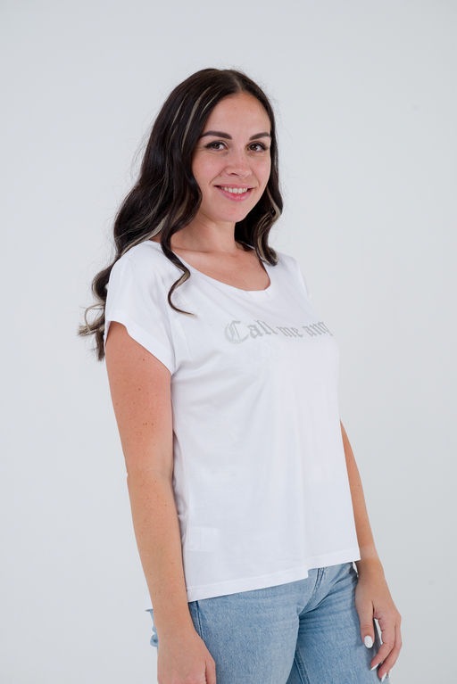 Футболка женская из вискозы Лирика белый Call me angel - Амадэль фото 3