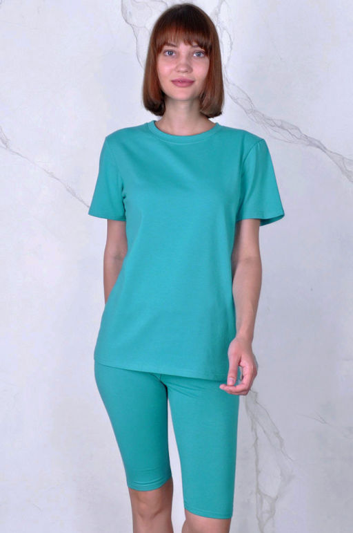 Арт. 2715 Костюм с велосипедками 42-50 (5 шт) Цвет:верх-фуксия, низ-фуксия - Калинка фото 3