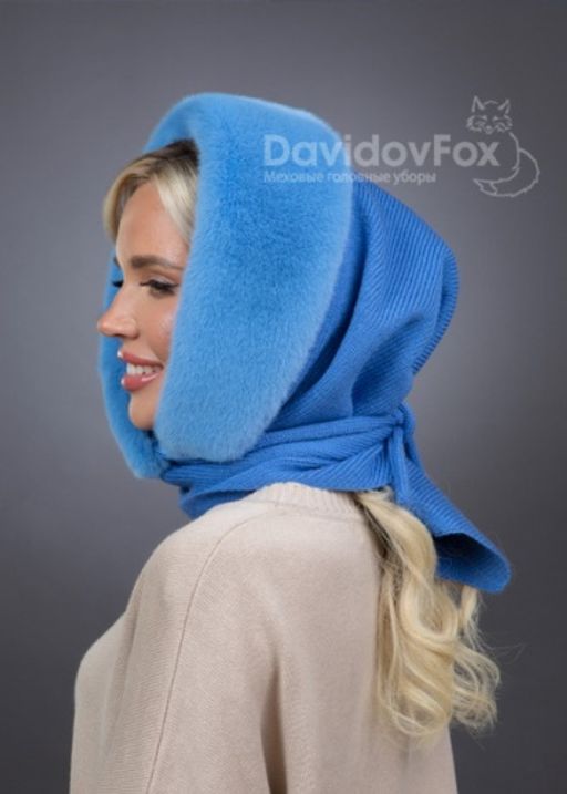 Платок трикотаж экомех лаванда