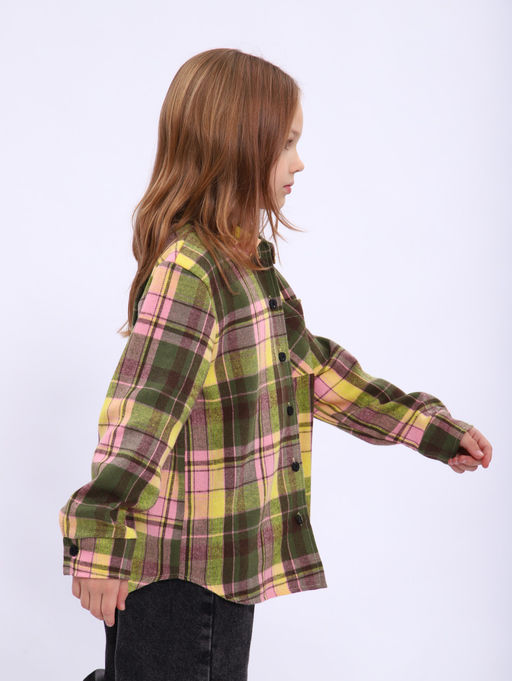 РБ015 Рубашка "Шерон" (розовый; жёлтый)