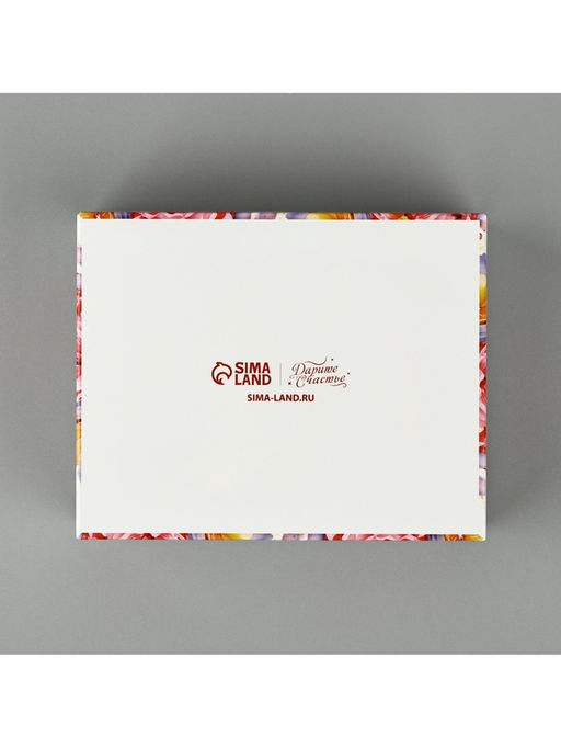 Цена за 5 шт. Коробка складная с пластиковой крышкой «Цветочные грёзы», 11.5 х 9 х 4 см