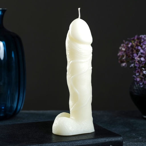 Цена за 3 шт. Фигурная свеча "Фаворит" молочная 16см