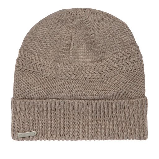Шапка SEEBERGER арт. 18298-0 TURN-UP BEANIE (песочный)