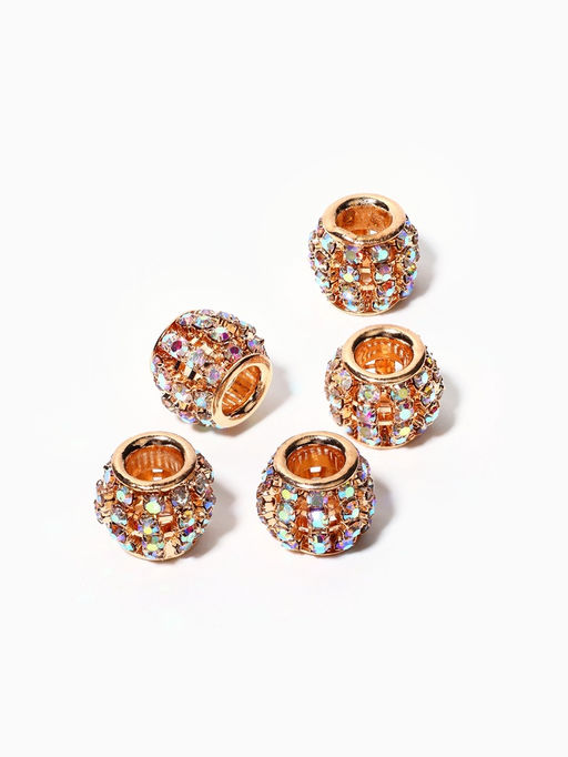 Цена за 5 шт. Шарм разделитель для бусин «Дорожка», радужный в золоте