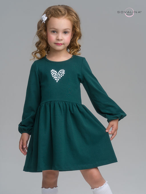 Платье Моана изумруд-лав