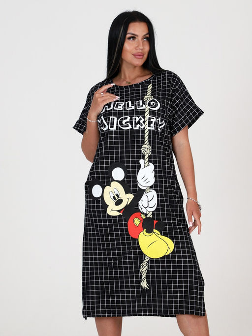 Т-700 ТУНИКА ЖЕНСКАЯ (Черно-белая клетка) - А-дина фото 4